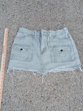 Sincerely Jules Light Sage Cargo Mini Skirt